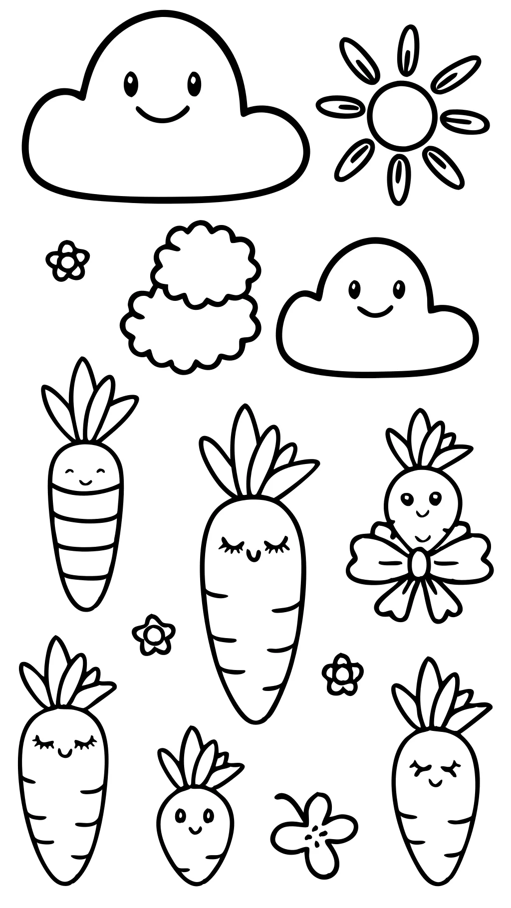 coloriages de carottes